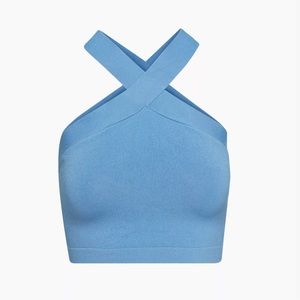 Babaton Knit Criss Cross Cropped Tank